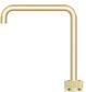 Mica French Gold Fluted Tall Soft Square Hob Spout & Mixer