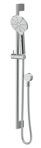 Mica Chrome Shower Head on Rail Round