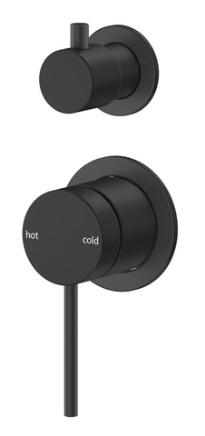 Mica Black Shower Mixer Diverter - 2P - TRIM KIT