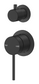 Mica Black Shower Mixer Diverter - 2P - TRIM KIT