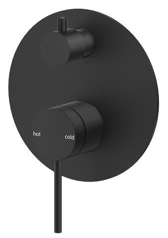 Mica Black Shower Mixer Diverter - 1P - TRIM KIT