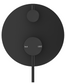 Mica Black Shower Mixer Diverter - 1P - TRIM KIT