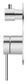 Mica Chrome Shower Mixer Diverter - 1P - TRIM KIT