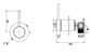 Mica Chrome Shower Mixer - Upwards Handle - TRIM KIT