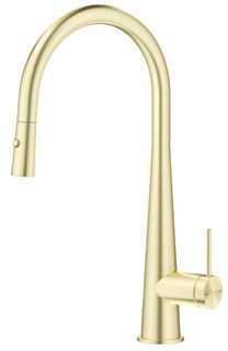 Mica French Gold Pull-Out Cone Sink Mixer