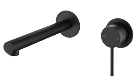 Mica Black Wall Straight Spout Combo - 2P - TRIM KIT