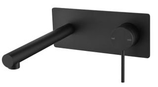 Mica Black Wall Straight Spout Combo - 1P - TRIM KIT