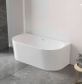 Attica Noosa 1500 Matte White BTW Multi-fit Bath with Overflow