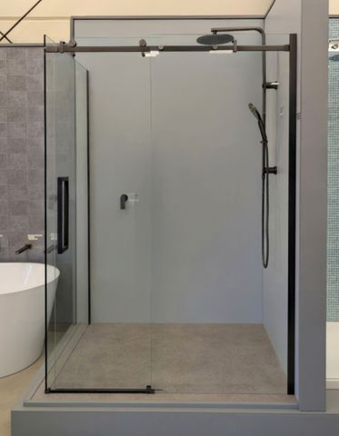 Gladstone Sliding Shower Screen Gun Metal