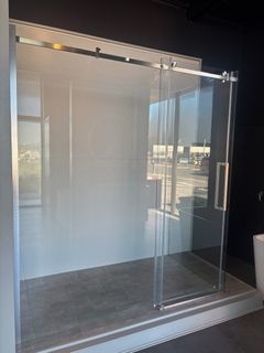 Gladstone Sliding Shower Screen Brushed SS