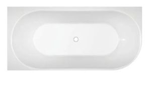 Adore 1500 x 745 Gloss Left hand corner bath (INC WHITE OVERFLOW OUTLET)
