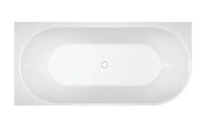 Adore 1500 x 745 Matte White Left hand corner bath (INC MATTE WHITE O/F OUTLET)