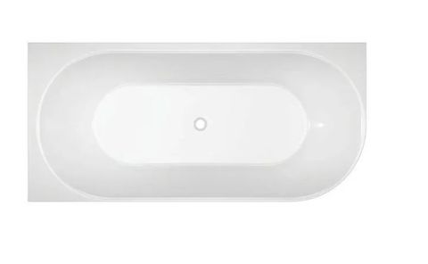 Adore 1500 x 745 Matte White Left hand corner bath (INC MATTE WHITE O/F OUTLET)