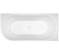 Adore 1500 x 745 Gloss Right hand corner bath (INC WHITE OVERFLOW OUTLET)