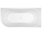 Adore 1500 x 745 Matte White Right hand corner bath (INC MATTE WHITE O/F OUTLET)