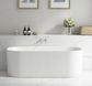 Adore 1700 x 745 Gloss Back to wall bath (INC WHITE OVERFLOW OUTLET)