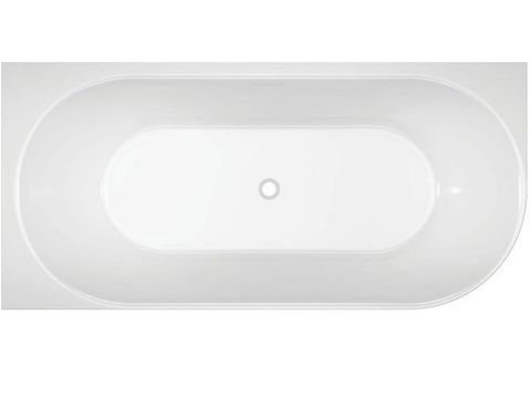 Adore 1700 x 745 Matte White Left hand corner bath (INC MATTE WHITE O/F OUTLET)