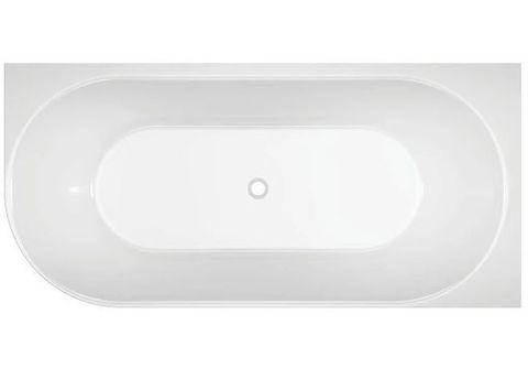Adore 1700 x 745 Matte White Right hand corner bath (INC MATTE WHITE O/F OUTLET)
