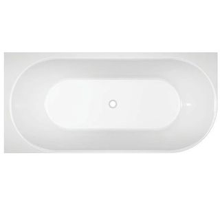 Adore 1800 x 800 Gloss Left hand corner bath (INC WHITE OVERFLOW OUTLET)