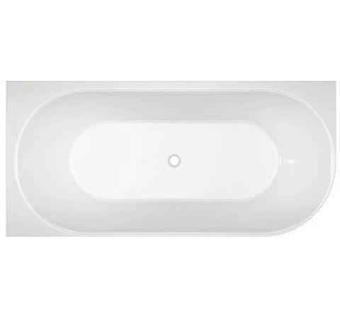 Adore 1800 x 800 Gloss Left hand corner bath (INC WHITE OVERFLOW OUTLET)