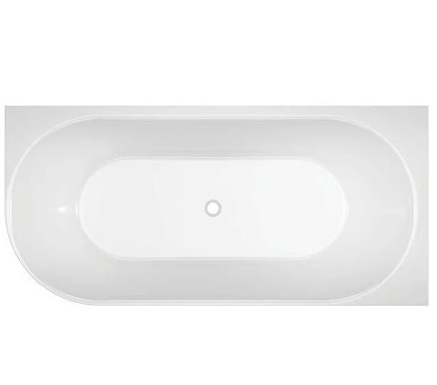 Adore 1800 x 800 Gloss Right hand corner bath (INC WHITE OVERFLOW OUTLET)