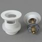 Bath overflow pop up/out waste outlet in Gloss White