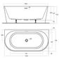 ECO 1500 x 730 Back to Wall Free standing bath (INC WHITE OVERFLOW OUTLET)
