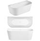 ECO 1700 x 750 Back to Wall Free standing bath (INC WHITE OVERFLOW OUTLET)