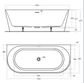 ECO 1700 x 750 Back to Wall Free standing bath (INC WHITE OVERFLOW OUTLET)