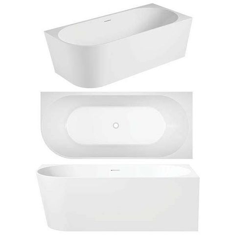ECO 1400 X 700 Right hand Corner Freestanding bath (INC WHITE OVERFLOW OUTLET)