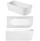 ECO 1400 X 700 Left hand Corner Freestanding bath (INC WHITE OVERFLOW OUTLET)