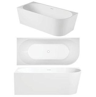 ECO 1500 X 730 Left hand Corner Freestanding bath (INC WHITE OVERFLOW OUTLET)