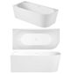 ECO 1500 X 730 Left hand Corner Freestanding bath (INC WHITE OVERFLOW OUTLET)