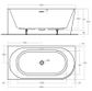 ECO 1500 X 730 Left hand Corner Freestanding bath (INC WHITE OVERFLOW OUTLET)