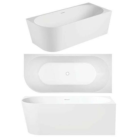 ECO 1500 X 730 Right hand Corner Freestanding bath (INC WHITE OVERFLOW OUTLET)