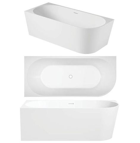 ECO 1700 X 750 Left hand Corner Freestanding bath (INC WHITE OVERFLOW OUTLET)