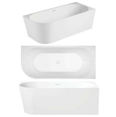ECO 1700 X 750 Right hand Corner Freestanding bath (INC WHITE OVERFLOW OUTLET)