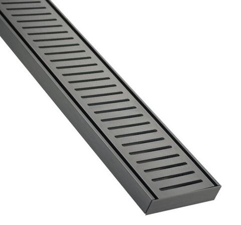 Lauxes NEXT GEN 14 Aluminium Gun Metal Floor Grate 1200 x 100 x 14mm