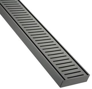 Aluminium Gun Metal Floor Grate 100mm =<800mm (length) x 100mm x 26mm