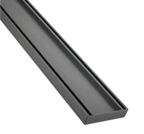 Aluminium Gun Metal Slimline Tile Insert =<800mm (length) x 100mm x 26mm