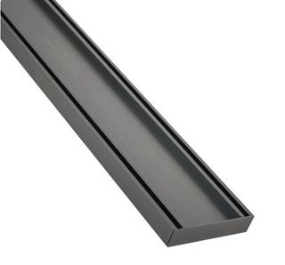 Aluminium Gun Metal Slimline Tile Insert =<1200mm (length) x 100mm x 26mm