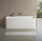 LUNUS 1700 x 750 Back to Wall Free standing bath (INC WHITE OVERFLOW OUTLET)