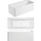 LUNUS 1700 x 750 Back to Wall Free standing bath (INC WHITE OVERFLOW OUTLET)