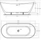 LUKA 1500 X 730 Free standing bath (INC WHITE OVERFLOW OUTLET)