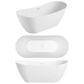 LUKA 1500 X 730 Free standing bath (INC WHITE OVERFLOW OUTLET)
