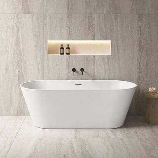 NAVA 1400 X 700 Free standing bath (INC WHITE OVERFLOW OUTLET)