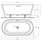 NAVA 1400 X 700 Free standing bath (INC WHITE OVERFLOW OUTLET)