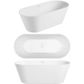 NAVA 1500 X 730 Free standing bath (INC WHITE OVERFLOW OUTLET)