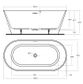 NAVA 1500 X 730 Free standing bath (INC WHITE OVERFLOW OUTLET)