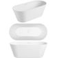 NAVA 1700 X 750 Free standing bath (INC WHITE OVERFLOW OUTLET)